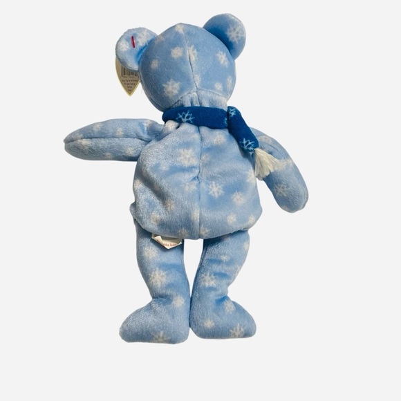 Ty Beanie Baby “1999 Holiday Teddy” – Blue Snowflake Bear with Tags - Picture 6 of 13